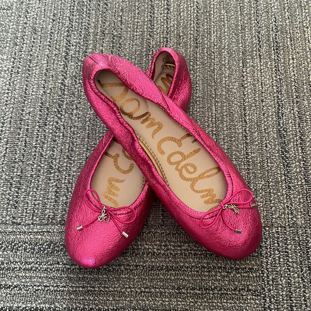 NEW Sam Edelman Felicia Ballet Flat Hot Pink Size 7.5